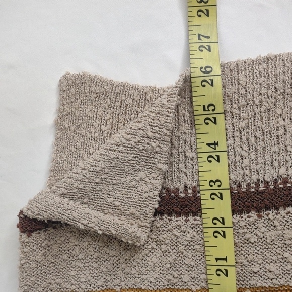 Mason & Belle textured tan striped long sleeve crew neck sweater, size XXL, NWT - Picture 8 of 9